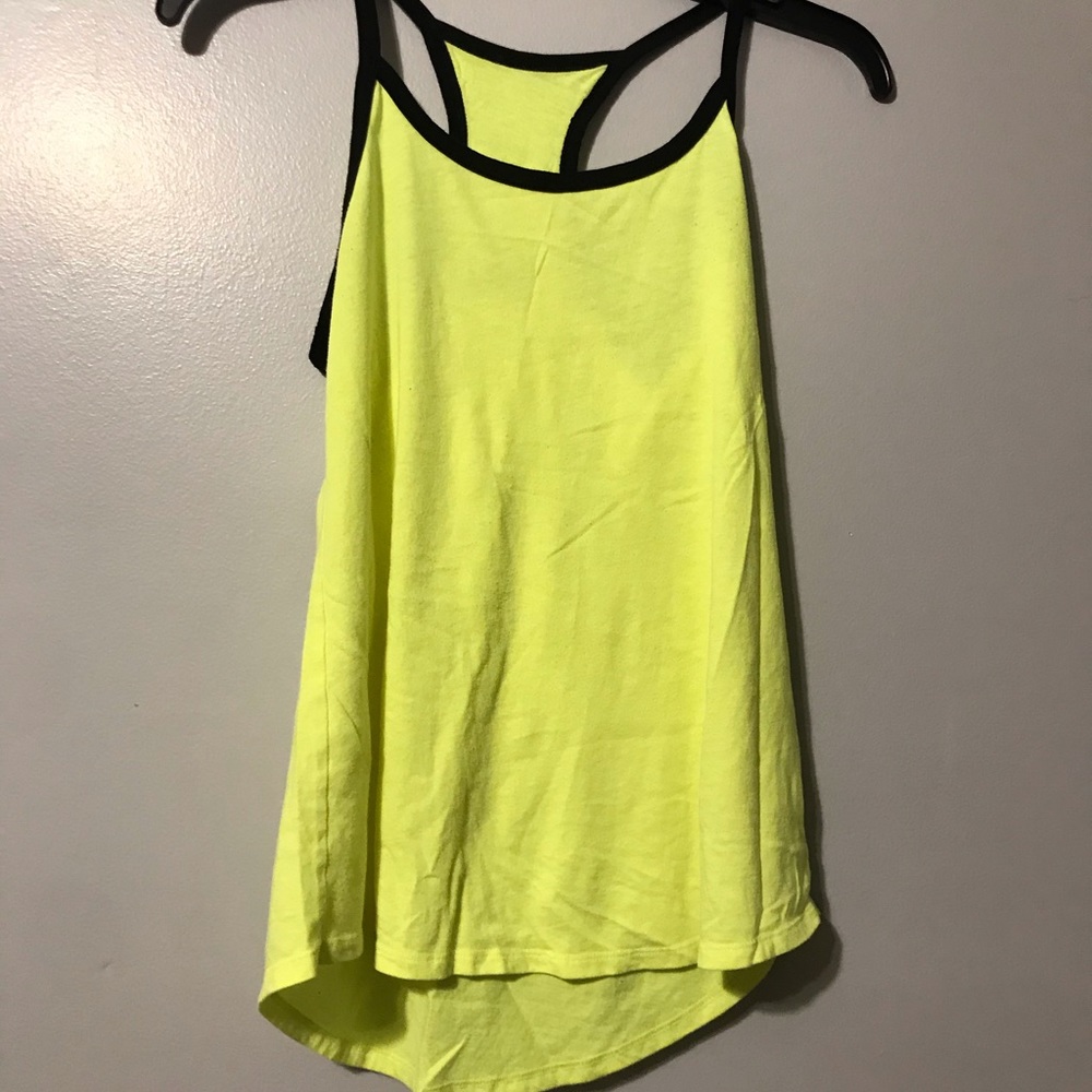 Neon yellow and black tank top